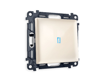 Комплект механизма 1-кл проходного выключателя с подсветкой Ambrella Volt Alfa MA302040