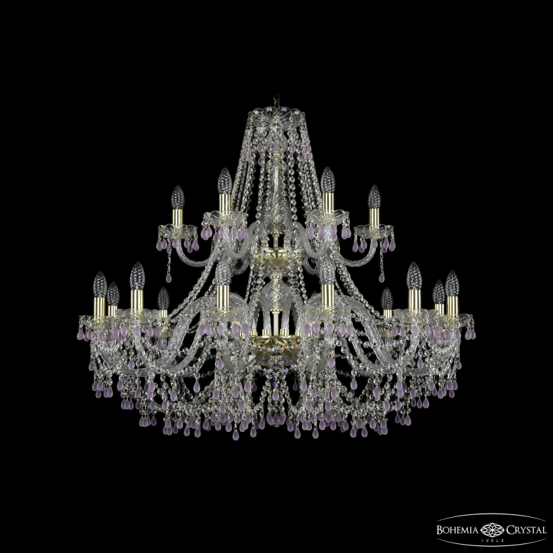 Подвесная люстра Bohemia Ivele Crystal 1410/12+6/360/2d G V7010