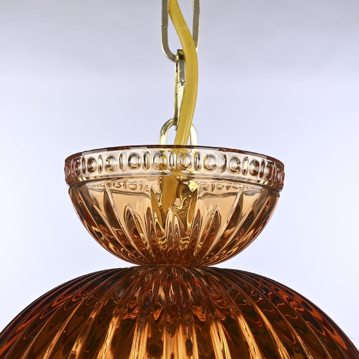 Подвесной светильник Bohemia Ivele Crystal 5478/22 G Amber/M-1G Leafs