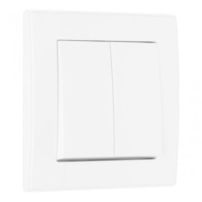 Выключатель двухклавишный Arte Milano SET06-1-30-2 white