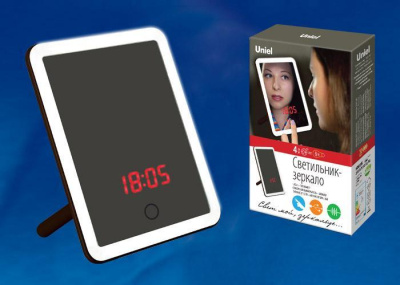 Зеркало с подсветкой (UL-00004160) Uniel TLD-591 Brown/LED/80Lm/6000K/Dimmer/T+M