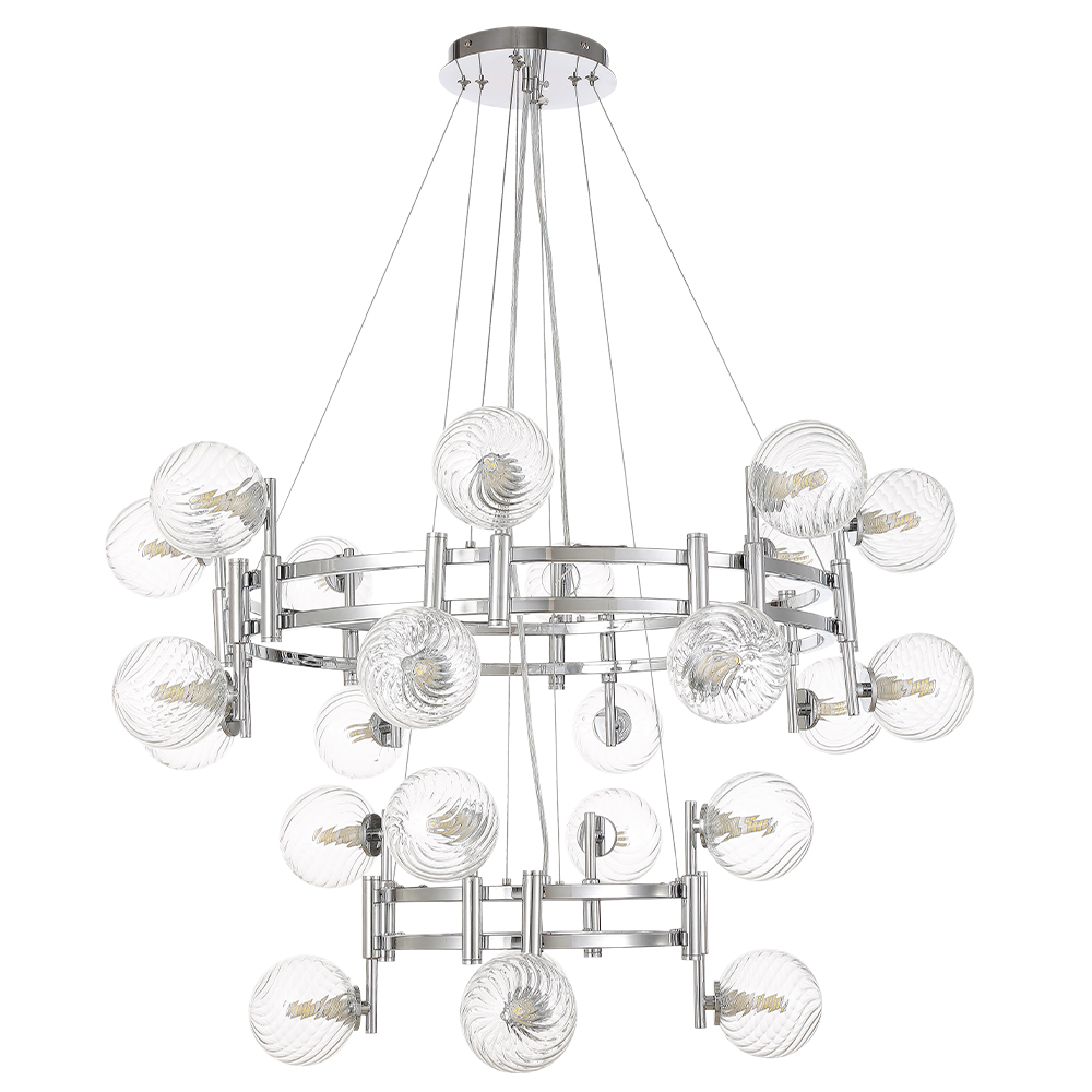 Подвесная люстра Crystal Lux LUXURY SP16+8 CHROME
