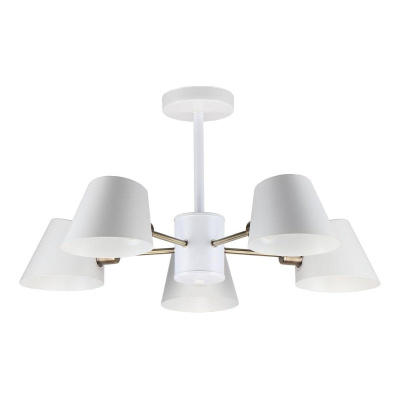 Люстра на штанге IMEX MD.9130-5-S WH+AB