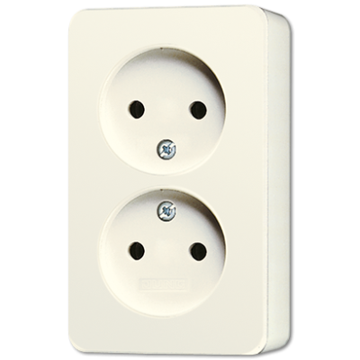 Розетка сдвоенная без заземления Jung 6010A
