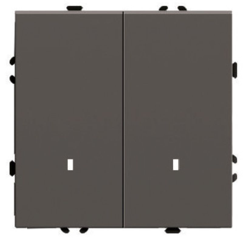 Выключатель 2-клавишный c индикатором (механизм) Stekker Эмили 250В 10А RSW10-5102-09 антрацит soft touch 49916