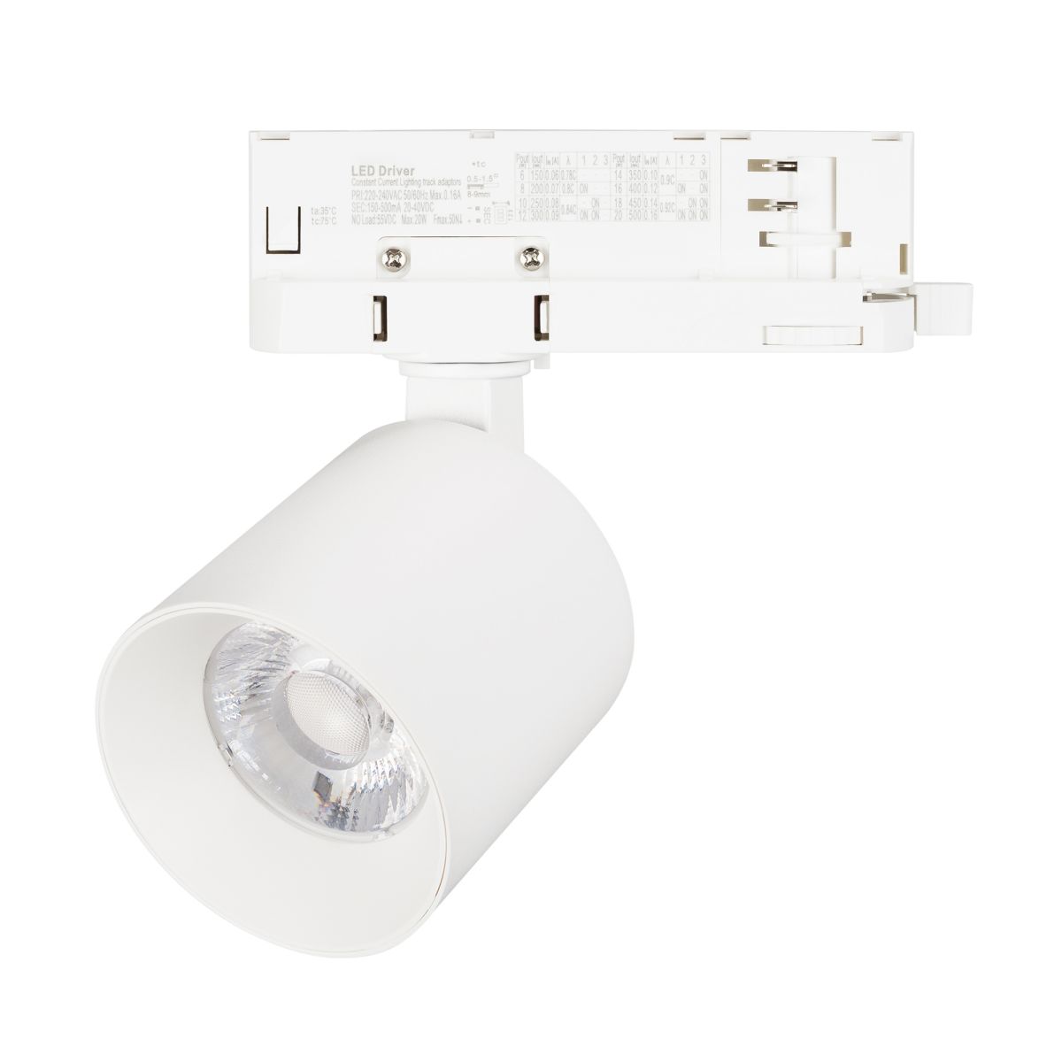 Трековый трехфазный светильник Arlight LGD-DYKE-4TR-R60-8W Warm3000 (WH, 38 deg, 230V, DALI) (IP20 Металл) 058685