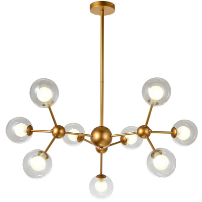 Люстра на штанге Natali Kovaltseva VENTI 81422/8C GOLD SATIN