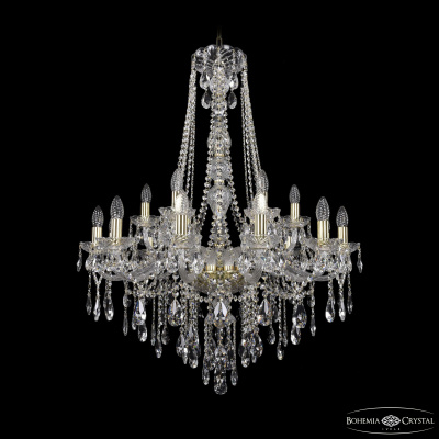 Подвесная люстра Bohemia Ivele Crystal 1415/12+6/300/h-108 G