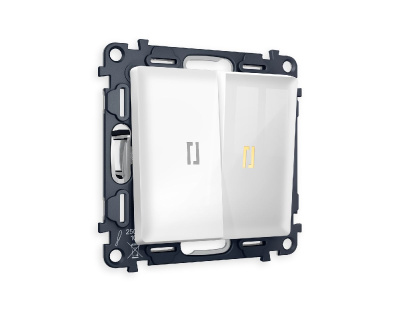 Комплект механизма 2-кл выключателя с подсветкой Ambrella Volt Alfa MA104010