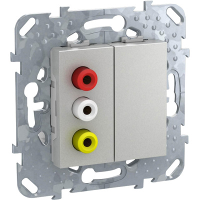 Розетка 3xRCA Schneider Electric Unica Top MGU5.431.30ZD