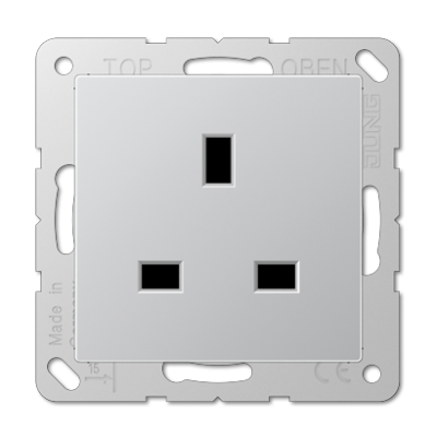 Розетка БС 2п+Е со шторками Jung A3521AL