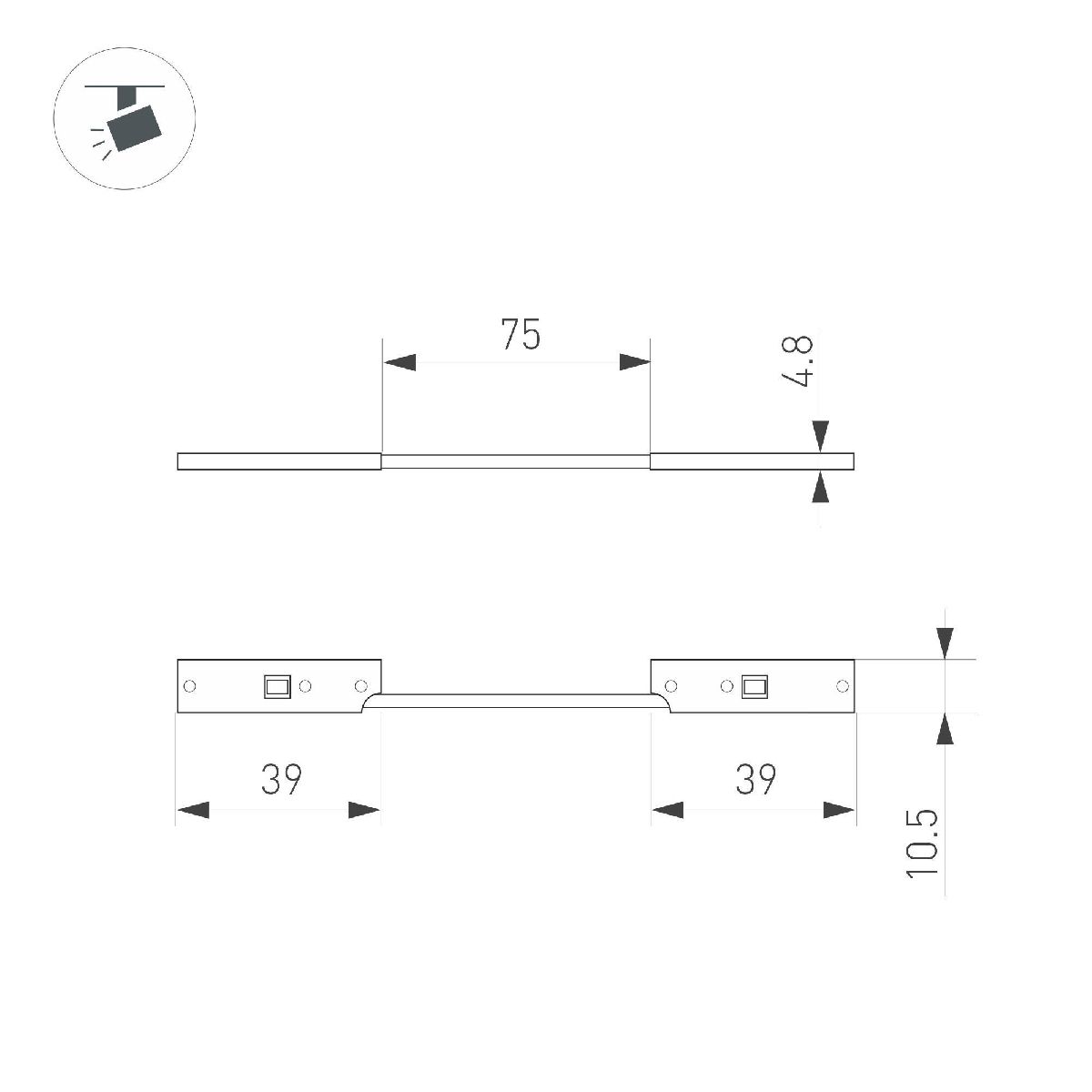 Коннектор гибкий Arlight MAG-MICROCOSM-CON-FLEX-LONG-POWER (BK) 043053