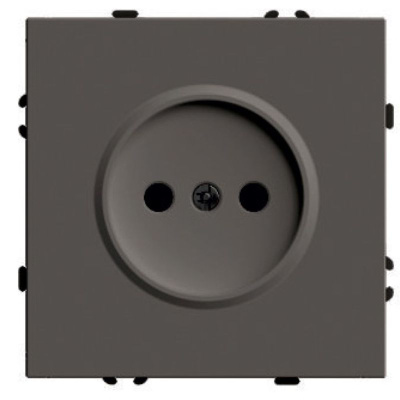 Розетка 1-местная с защитной шторкой (механизм) Stekker Эмили б/з 250В 16А RST16-5109-09 антрацит soft touch 49928