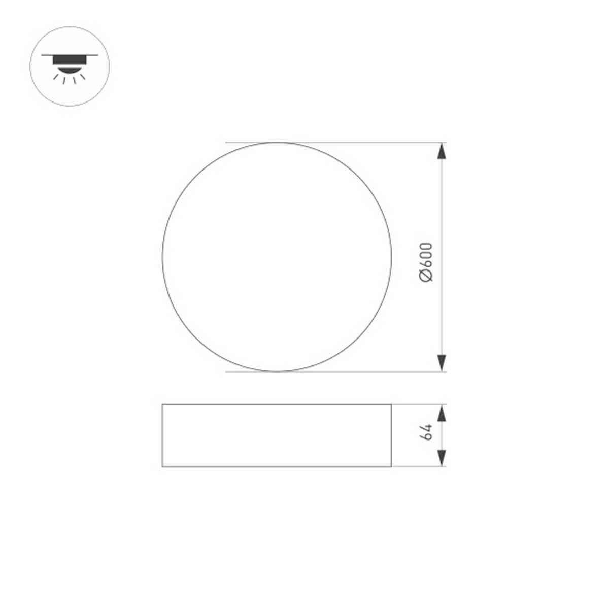 Потолочный светильник Arlight SP-Rondo-R600-60W Day4000 034821