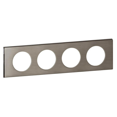 Рамка 4-постовая Legrand Celiane фактурная сталь 069104