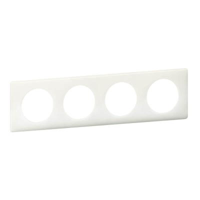 Рамка 4-постовая Legrand Celiane белый глянец 066634