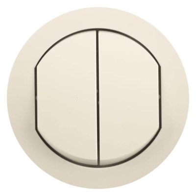 Лицевая панель Legrand Celiane выключателя двухклавишного слоновая кость 067822