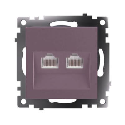 Розетка компьютерная 2-местная RJ-45 Stekker Катрин GLS00-7109-04 50006