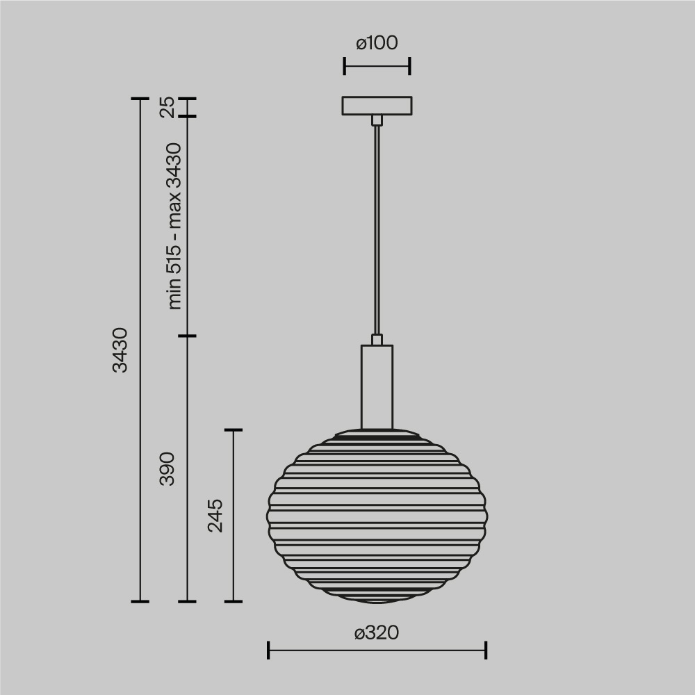 Подвесной светильник Maytoni Reels MOD268PL-01B