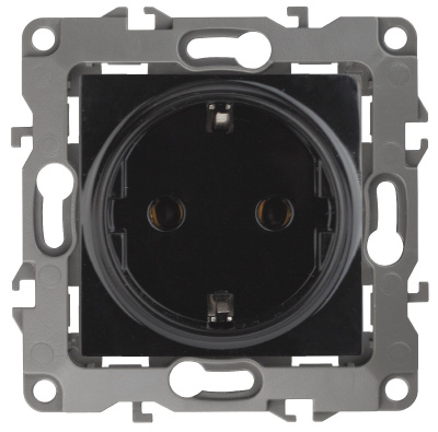 Розетка 2P+E Schuko со шторками Эра 12-2102-06 Б0014692