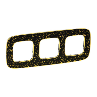 Рамка 3-постовая Legrand Valena Allure Барокко Нуар 754433