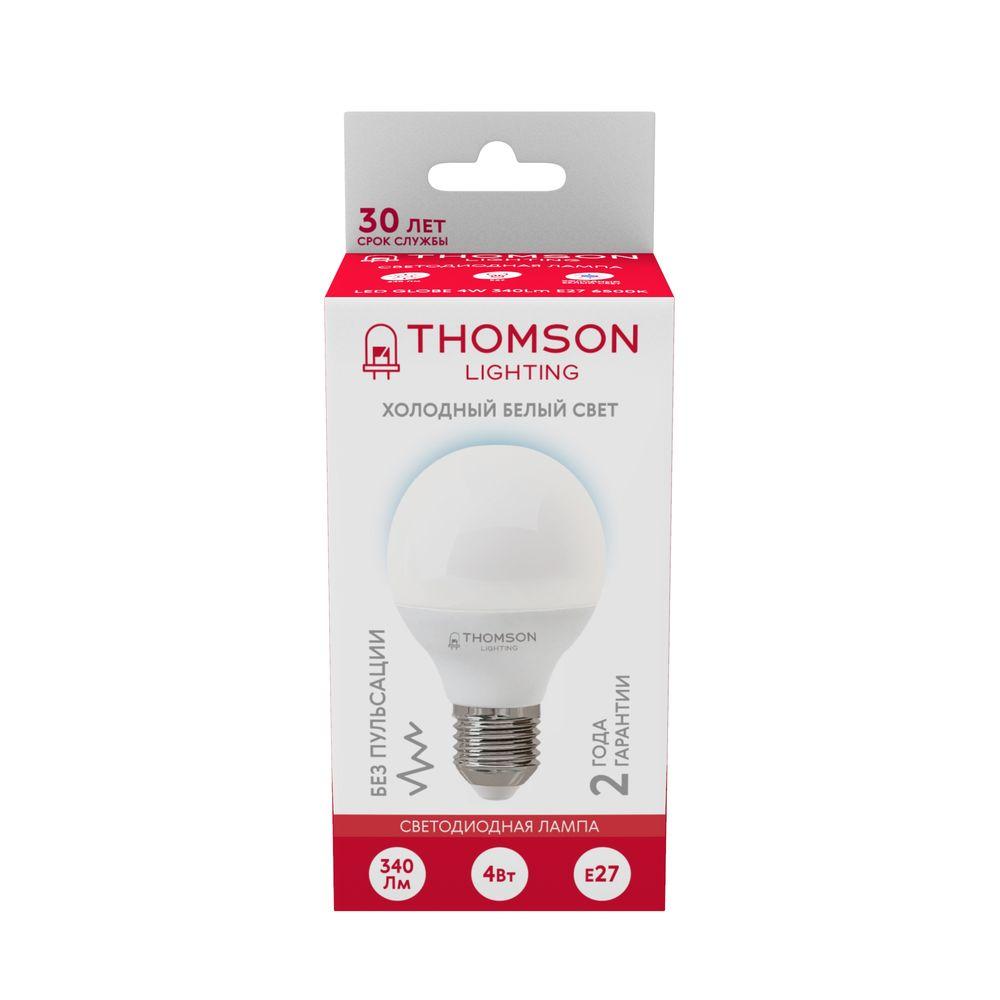 Лампа светодиодная Thomson E27 4W 6500K шар матовый TH-B2363