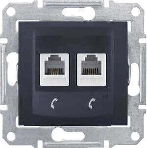Розетка телефонная 2хRJ11 Schneider Electric Sedna SDN4201170