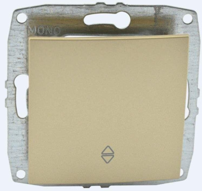 Выключатель одноклавишный проходной Mono Electric Despina-Larissa 10А 250В титан 500-002225-109