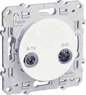 Розетка R-TV/SAT Schneider Electric Odace S52R456