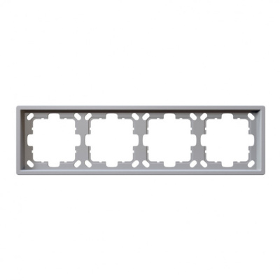 Рамка серия FD 4-постовая, цвет Белый матовый (soft touch) Jasmart FD1004PWM