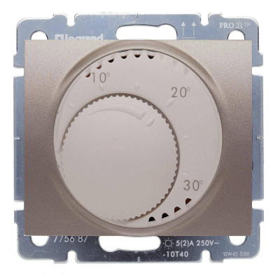 Термостат Legrand Galea Life с НЗ контактом титановая 775686