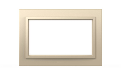 Рамка для двухместной розетки с заземлением ELBI Zena 608-012500-907