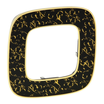 Рамка 1-постовая Legrand Valena Allure Барокко Нуар 754431