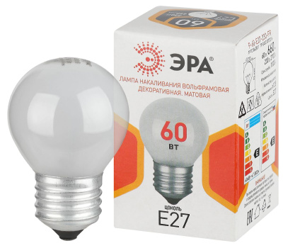 Лампа накаливания Эра P-60-E27-230-FR шар Б0066371