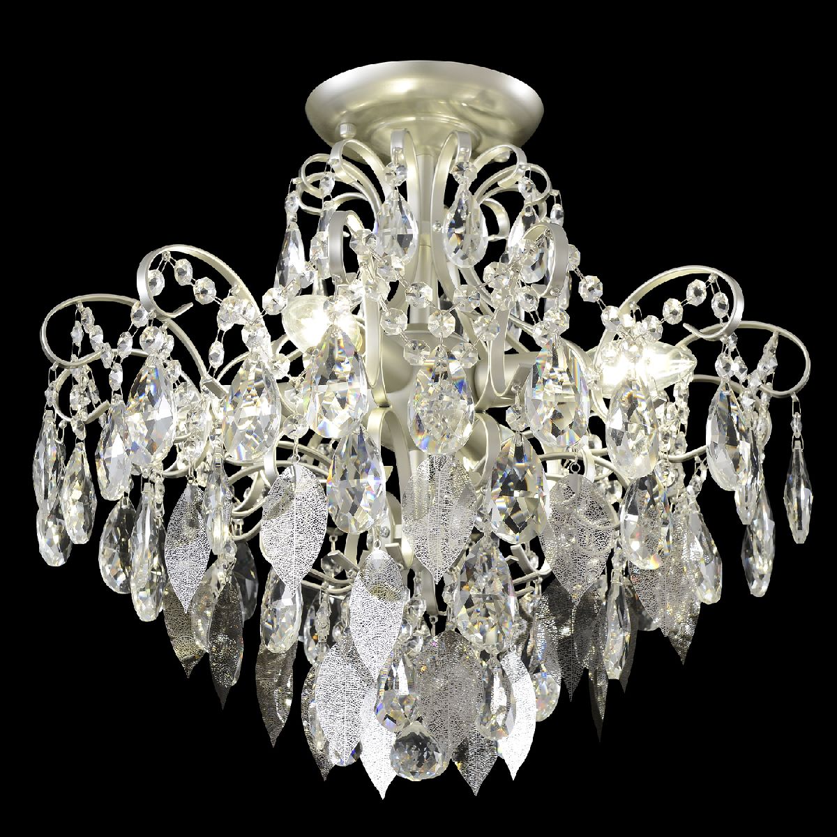 Потолочный светильник Crystal Lux ESMIRALDA PL4 SILVER