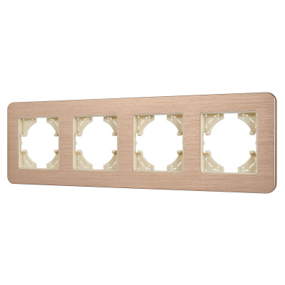 Рамка на 4 поста алюминиевая Arlight FRM-AKIRY-AL-4-GD 049733