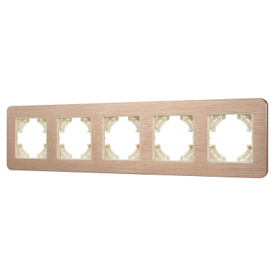 Рамка на 5 постов алюминиевая Arlight FRM-AKIRY-AL-5-GD 049736