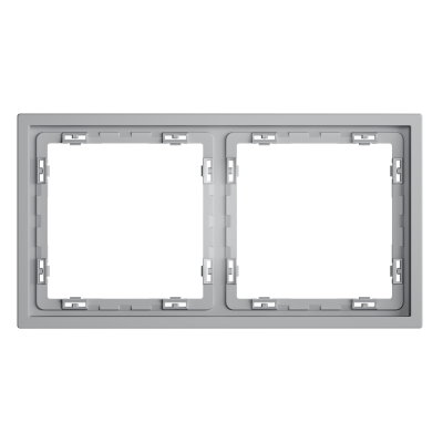 Рамка пластиковая Voltum S70 на 2 поста, (серый) VLS100216