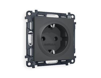 Комплект механизма розетки с/з на винтовых зажимах Ambrella Volt Alfa MA906010