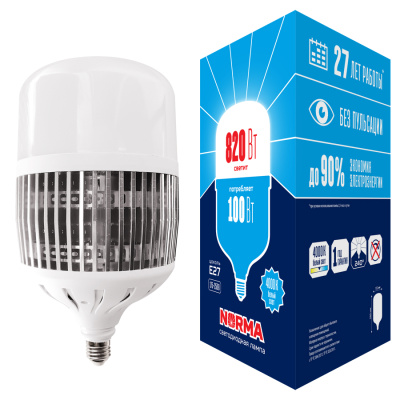 Лампа светодиодная Volpe Norma LED-M80-100W/4000K/E27/FR/NR UL-00006797