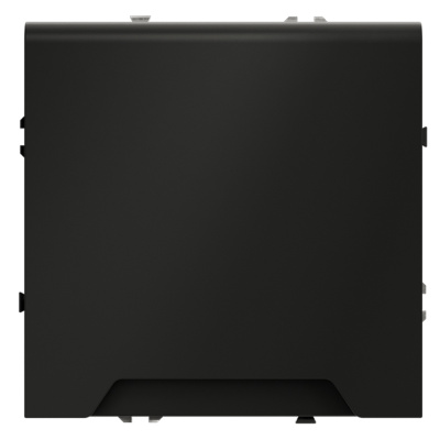 Розетка с защитными шторками и крышкой Voltum S70 VLS040308 (черный матовый)