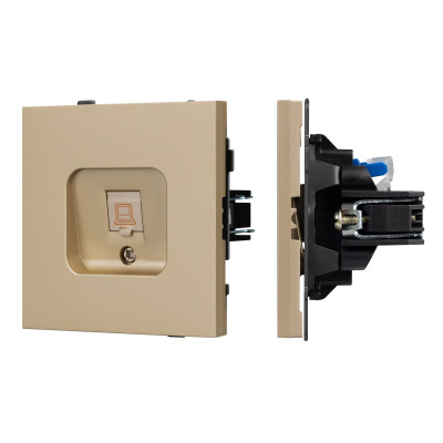 Механизм компьютерной розетки Arlight SCT-TENDO-MPC1-SFPL-GD (RJ-45, CAT6) 054592