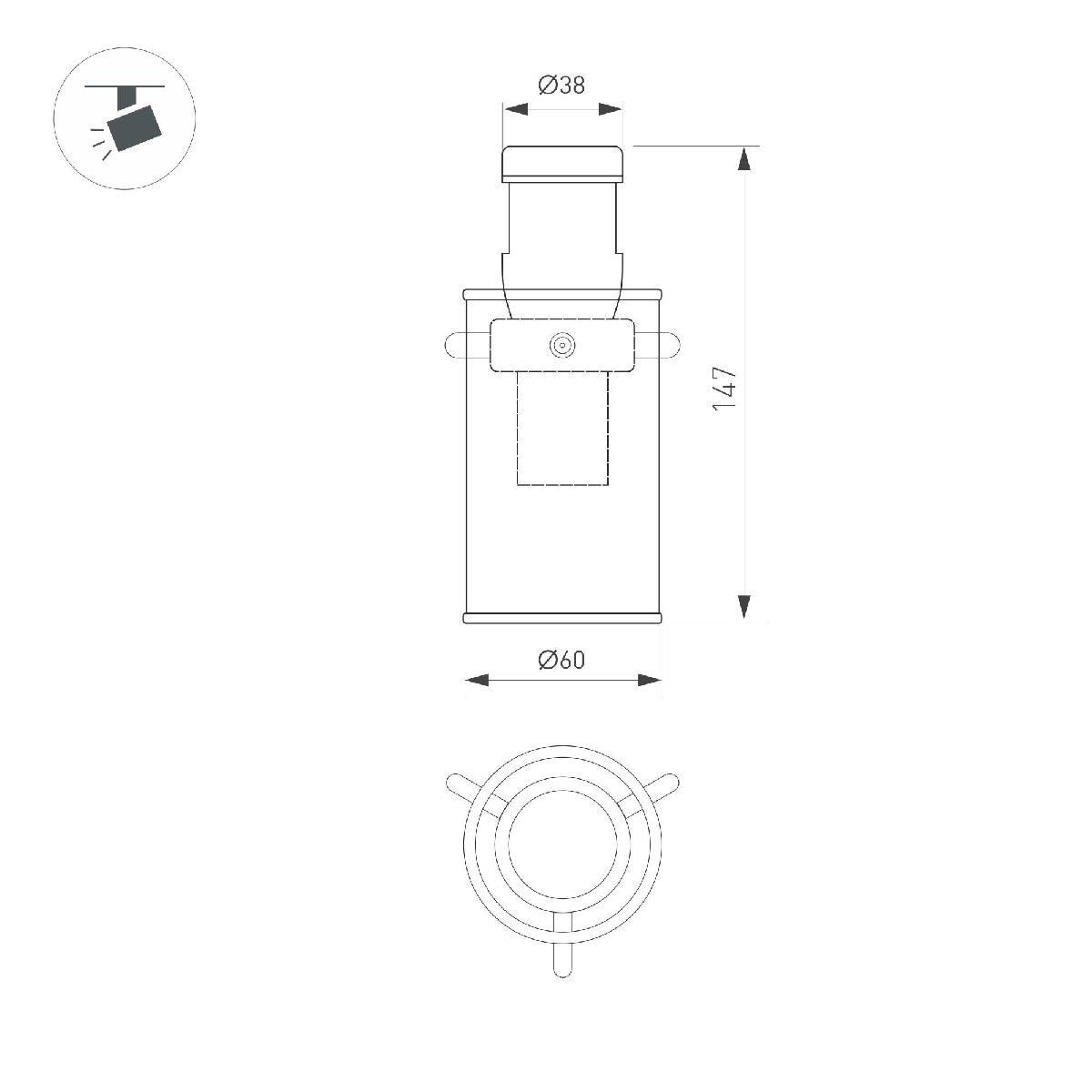 Трековый светильники Arlight ART-APRIORI-LANTERN-C-R60-5W Warm3000 047792