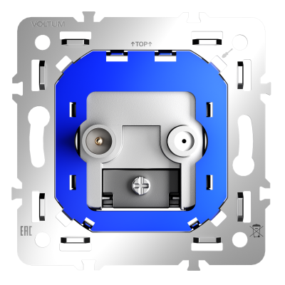 Механизм розетки телевизионной оконечной TV+SAT Voltum S70 VLS0604M