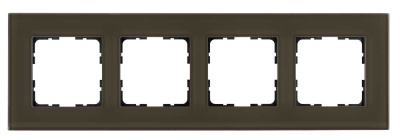 Рамка 4-постовая стекло цвет Каперсовый Jasmart G1004GT