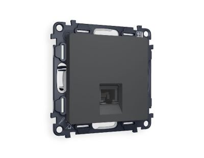 Комплект механизма телефонной розетки RJ-11(4P4C) со шторкой Ambrella Volt Alfa MA912030