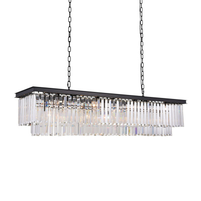 Подвесная люстра Delight Collection 1920s Odeon KR0387P-12C/P black/clear