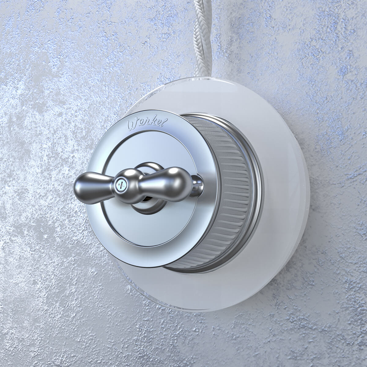 Переключатель Werkel одноклавишный Retro матовый хром WL19-01-03 4690389143397