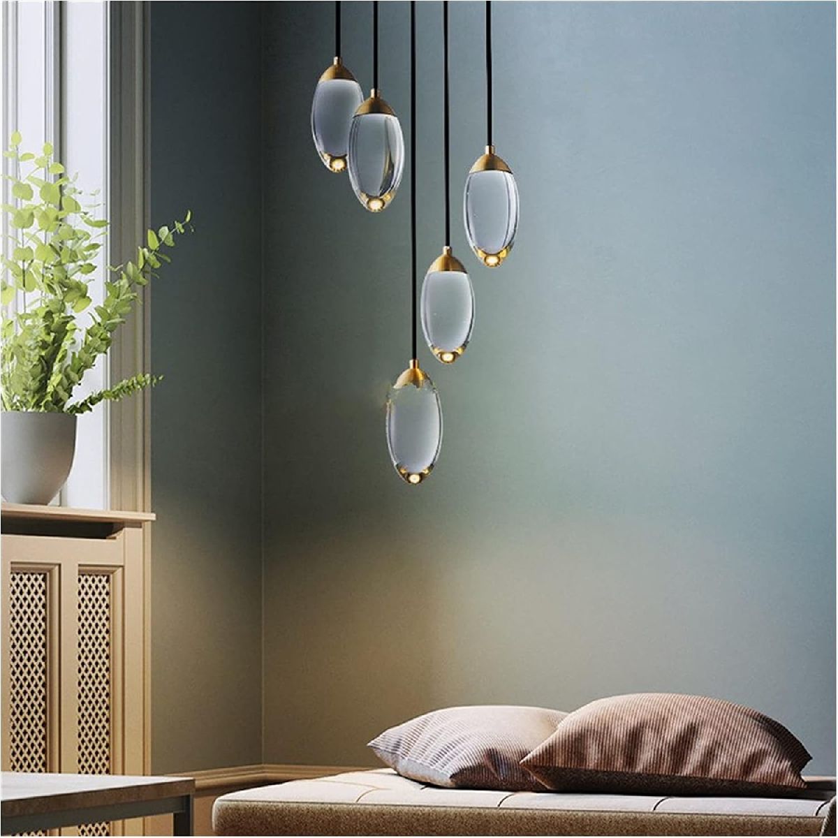 Каскадная люстра Delight Celestial MT8848-5H brass