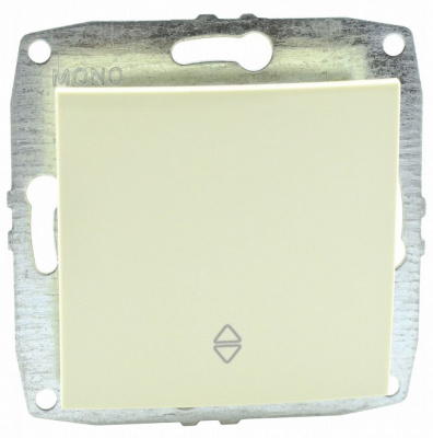 Выключатель одноклавишный проходной Mono Electric Despina-Larissa 10А 250В крем 500-001725-109